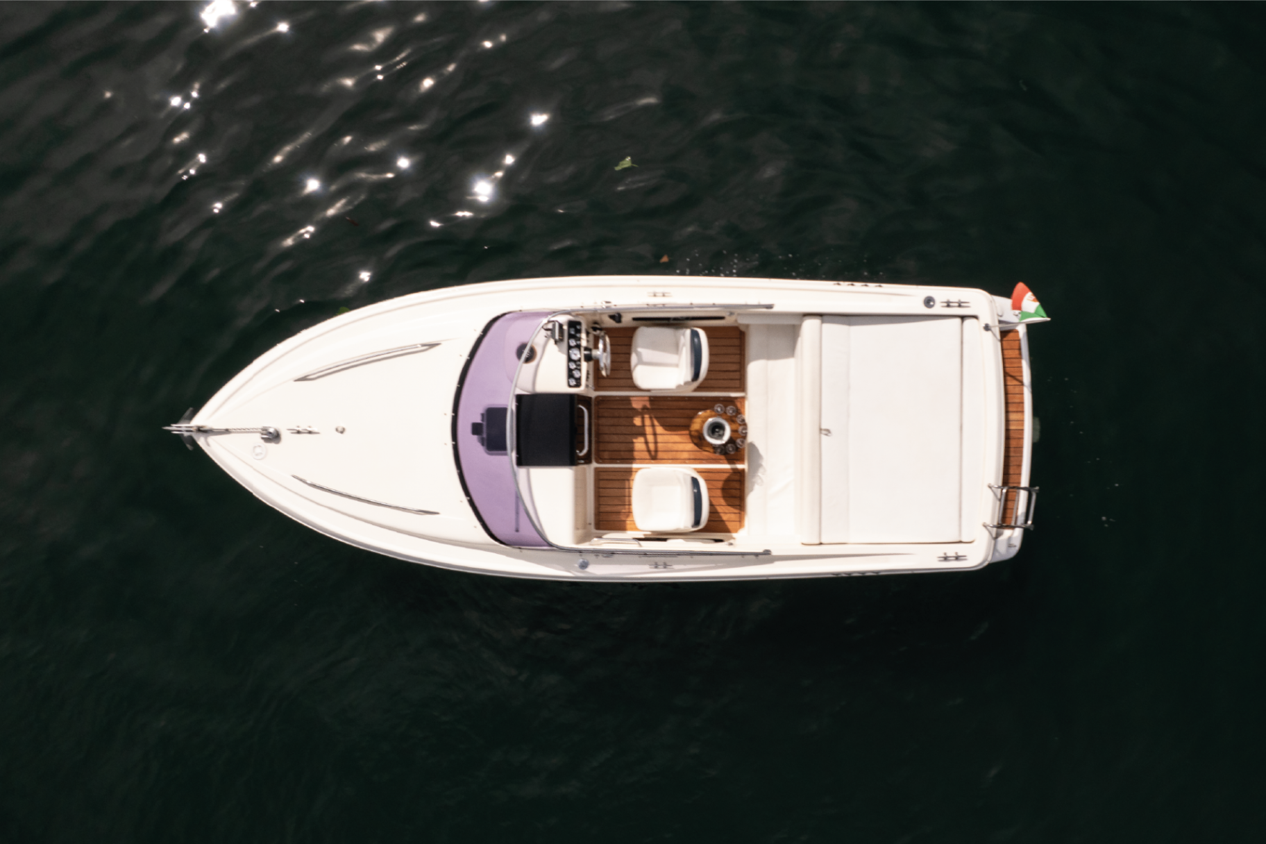 Aerial view of the Lariva boat